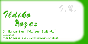 ildiko mozes business card